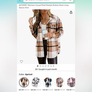 Women’s oversized plaid shacket